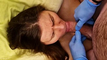 Grustina Nectaria Face Massage Blowjob - Russian Amateur Homemade with Big Cock in Mouth videos