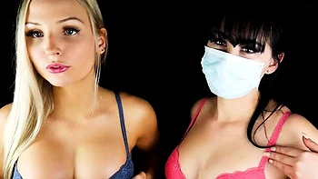 ASMR enmascarada rasca sujetadores estilo lésbico videos