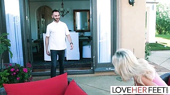 Blonde Victoria Zdrok Gets Kinky Footjob Worship videos