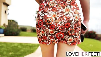 Dharma Jones Worships Sexy Feet with Hot Footjob videos