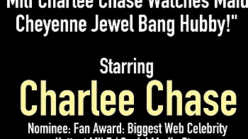 Sneaky Cheyenne Jewel and Charlee Chase at blowjob action videos