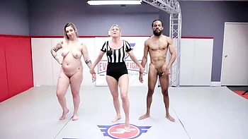 Nina Nova vs AJ Fresh: Big Tits Interracial Blowjob Fight videos