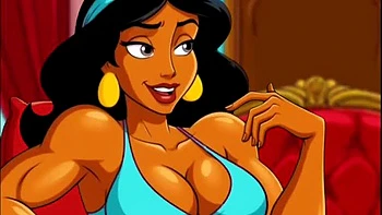 Princess Jasmine Rubs Pussy on Magic Lamp for Hot Hentai Fuck videos