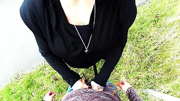 Harleen Van Hynten flaunts big tits fucking outside in Berlin videos