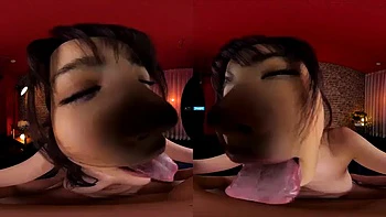 Брюнетка трахается в миссионерской с отсосом VR videos