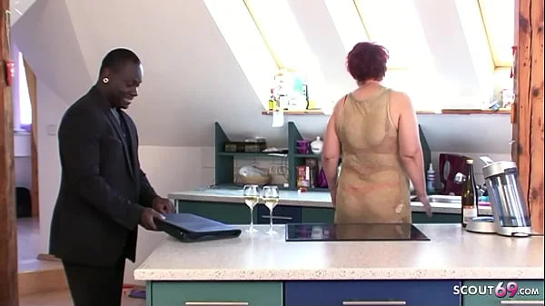 German Big Boobs Mature Granny seduce Black Guy to Fuck videos