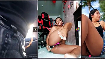 Harnah tailandesa se corre masturbándose con juguetes sexuales videos