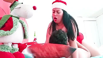Cheating Stepmother Fucks Her Stepson On Christmas Eve While Her Husband Is Away - Merry Christmas videos