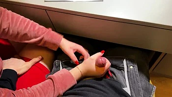 Schoolgirl Handjob Under Desk in Math Class - Teen Marshmellow Sweet POV 4k videos