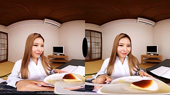 Японка Хикару в кружевном белье в виртуальной квартире videos