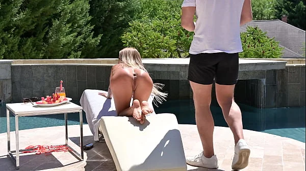 Monika Fox Makes Herself Squirt Before Getting DP’d by the Pool GP2422 videos