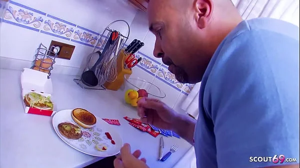 Asian Chinese Teen Maid Seduce to Rough Fuck by Chief in kitchen videos