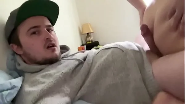 Assjob makes him cum in his own mouth! videos