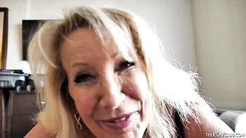 Busty Blonde MILF Sucks BBC in POV Blowjob videos