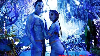 Shaved pussy Sofi Lara fucked hard in blue avatar world videos
