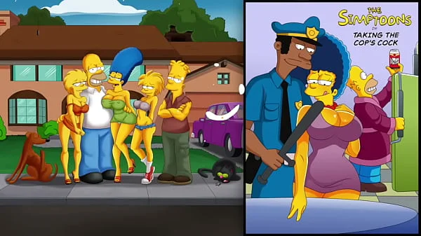 Taking the cop's cock - The Simptoons videos