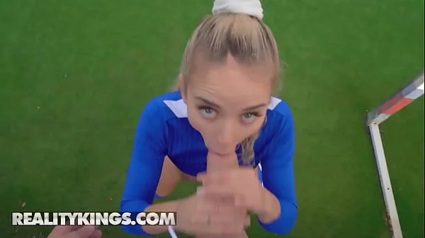 Blonde Goddess (Geishakyd) Is Bored Of Football Exercises Takes A Ride On Her Coaches Cock - Reality Kings videos