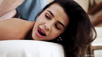 Curvy brunette Kylie Rocket loves riding big cock videos