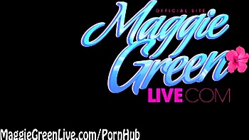 Busty Maggie masturbates with glass dildo videos