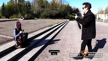 Lustful redhead angel cums in mouth outside videos