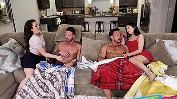 Johnny Castle fucks Kimber & Alex in wild foursome videos