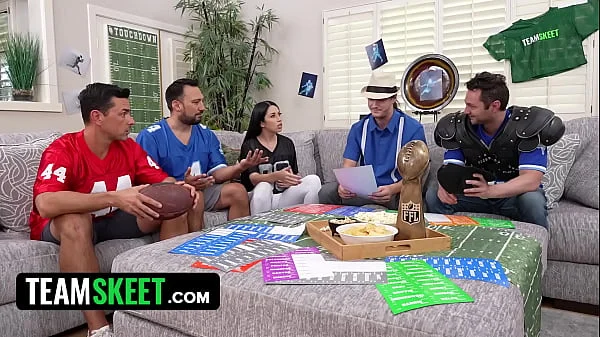 Fantasy Football Game Day Orgy (Lauren Phillips, Pristine Edge, Alex Coal, Jasmine Daze) videos