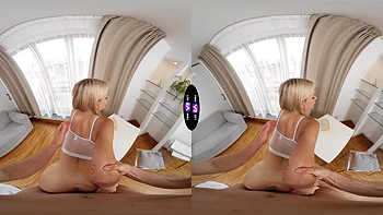 Naomi’s big tits and shaved pussy in VR ride videos