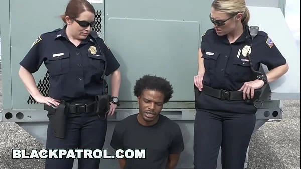 BLACK PATROL - Suspect With Attitude Fucking Da Police Outdoors On A Roof videos