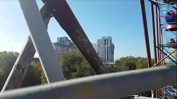 Public blowjob on the ferris wheel from shameless whore videos