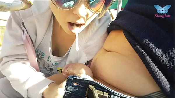 Public blowjob on the ferris wheel from shameless whore videos