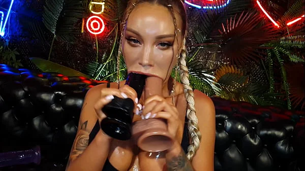 Sexy Monika Fox In Black Bodysuit Fucking Himself In All Holes With Huge Dildos videos