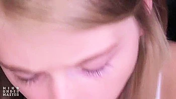 Blue-Eyed Blonde Teen Sucks Hard Cock POV videos