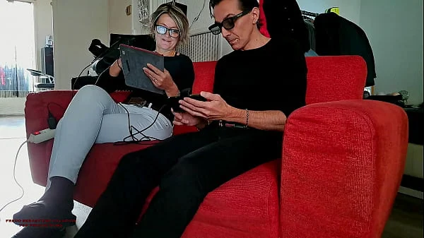 Housewife Jerks Off Dick On Couch. videos