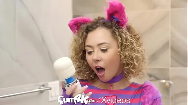 CUM4K Curly Haired Girl Creampied Multiple Times By Big Dick On Halloween videos