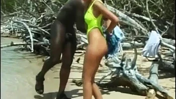 Blonde Slut Sucks Black & Latino Cocks on Beach videos
