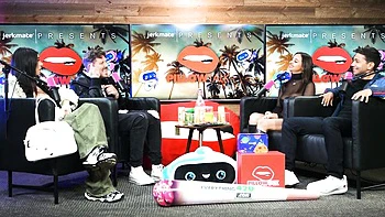 Violet Myers and Hailey Rose's pornstar podcast video by Pillow Talk videos