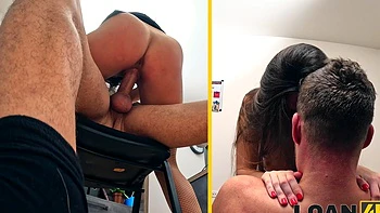 Hot brunette Sakura Hell rides Pavlos’ big cock in reverse cowgirl videos