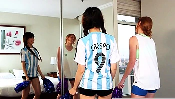 Asian cheerleader squirts while fingered by hairy redhead videos