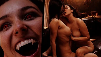 Scissoring action with dollish Leana Lovings from Vampired videos