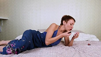 Tantalizing fingers tease a sultry MILF with tiny titties videos